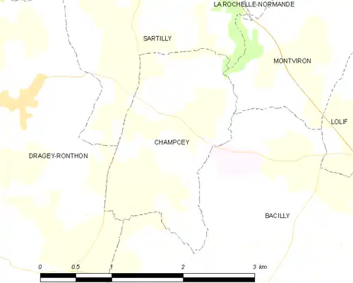 Detailkaart van de gemeente