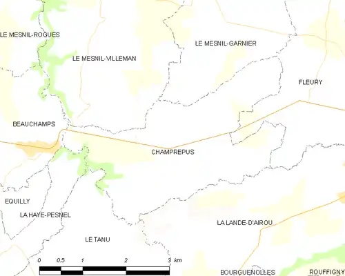 Detailkaart van de gemeente