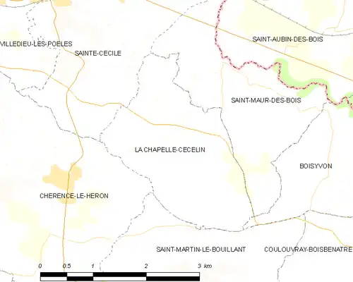 Detailkaart van de gemeente