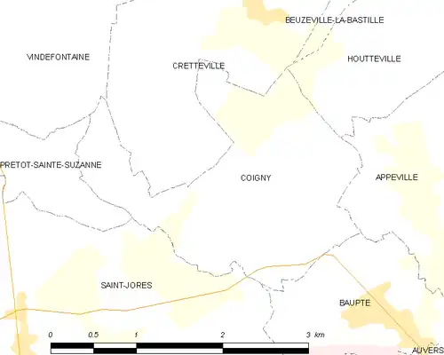 Detailkaart van de gemeente