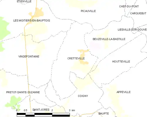 Detailkaart van de gemeente