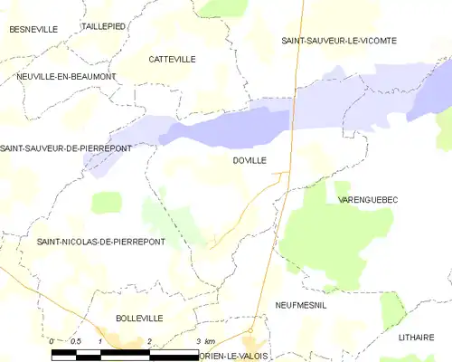 Detailkaart van de gemeente