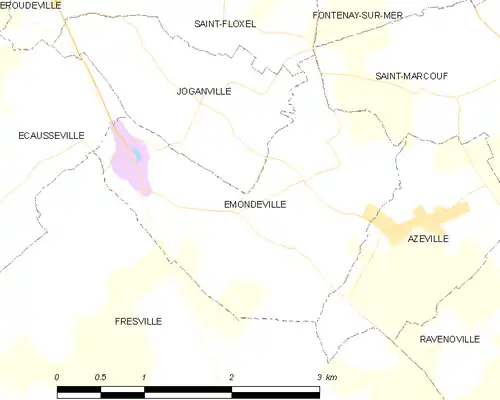 Detailkaart van de gemeente