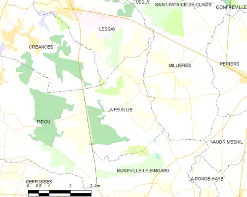 Detailkaart van de gemeente