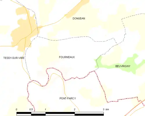 Detailkaart van de gemeente