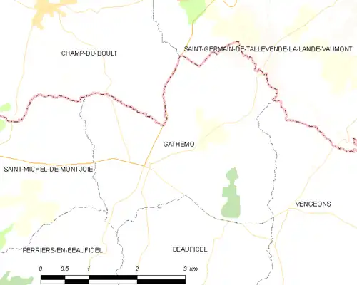 Detailkaart van de gemeente