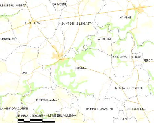 Detailkaart van de gemeente