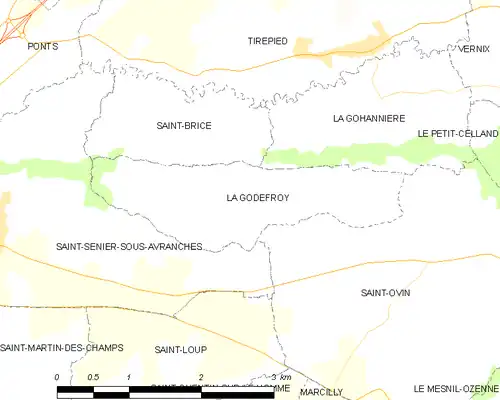 Detailkaart van de gemeente