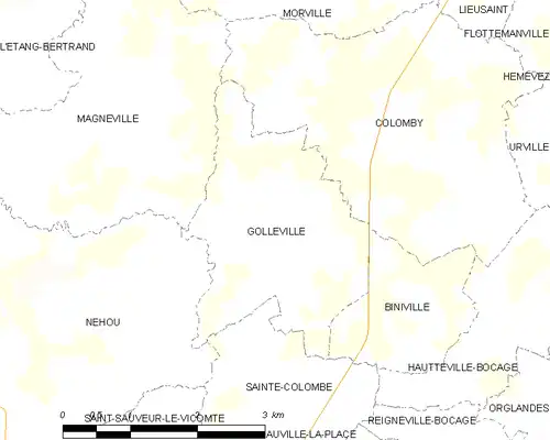 Detailkaart van de gemeente