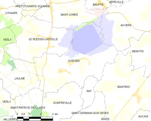 Detailkaart van de gemeente