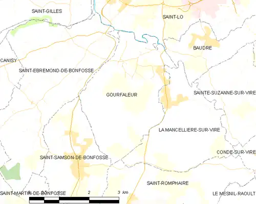 Detailkaart van de gemeente