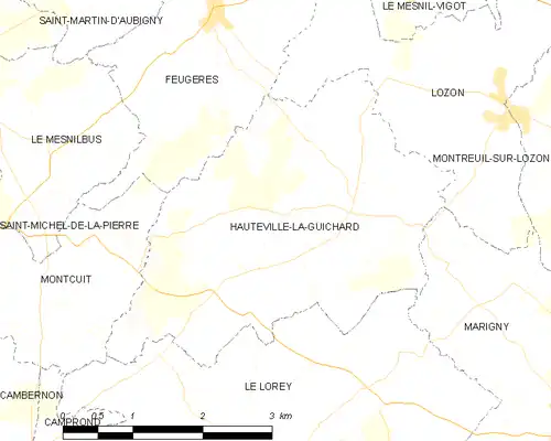 Detailkaart van de gemeente