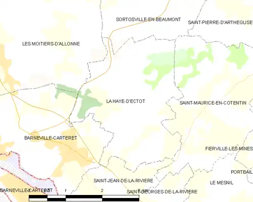 Detailkaart van de gemeente