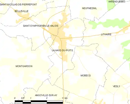 Detailkaart van de gemeente