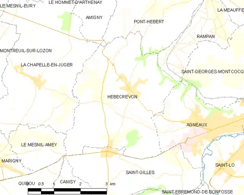 Detailkaart van de gemeente