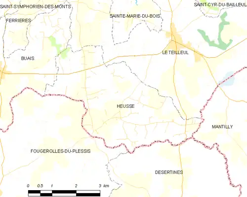 Detailkaart van de gemeente