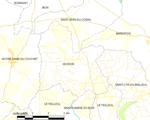 Detailkaart van de gemeente