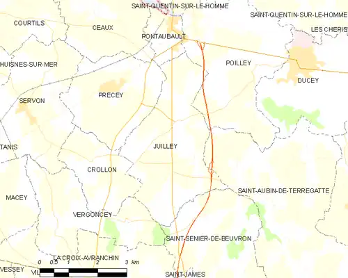 Detailkaart van de gemeente