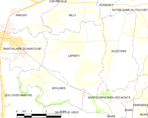 Detailkaart van de gemeente