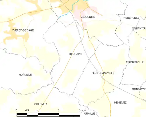 Detailkaart van de gemeente