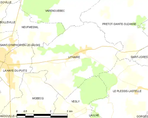 Detailkaart van de gemeente