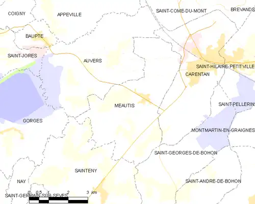 Detailkaart van de gemeente