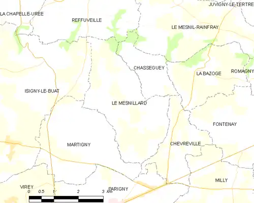 Detailkaart van de gemeente