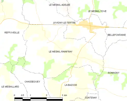 Detailkaart van de gemeente