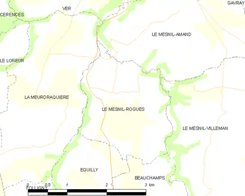 Detailkaart van de gemeente