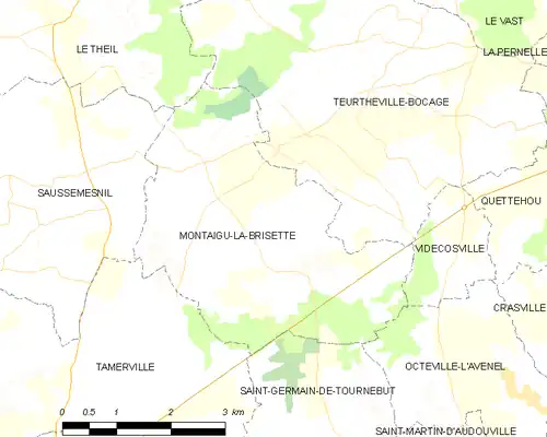 Detailkaart van de gemeente