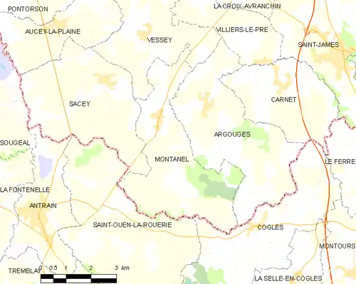 Detailkaart van de gemeente