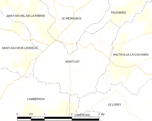 Detailkaart van de gemeente