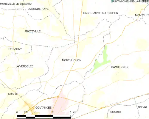 Detailkaart van de gemeente