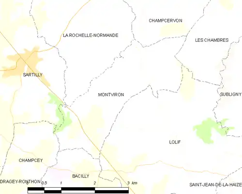 Detailkaart van de gemeente