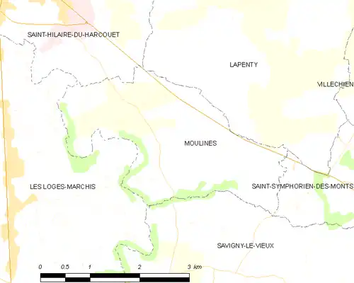 Detailkaart van de gemeente