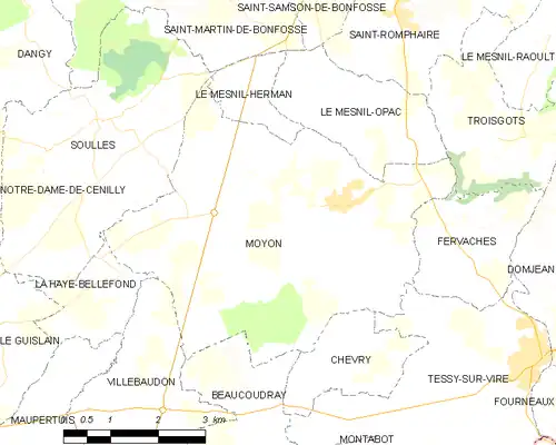Detailkaart van de gemeente
