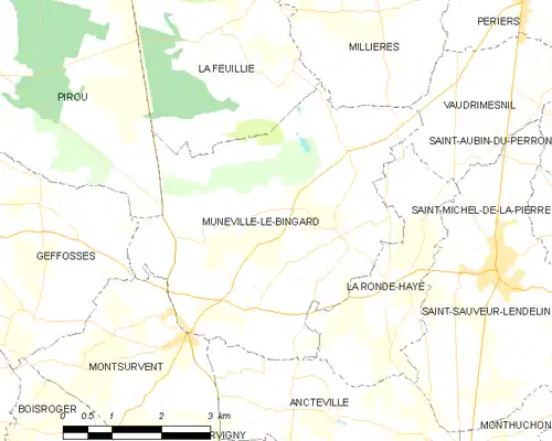 Detailkaart van de gemeente