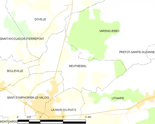 Detailkaart van de gemeente