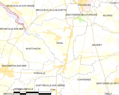 Detailkaart van de gemeente