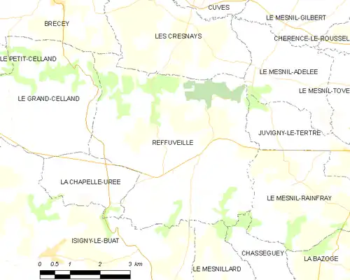 Detailkaart van de gemeente