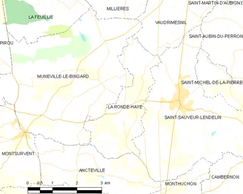 Detailkaart van de gemeente