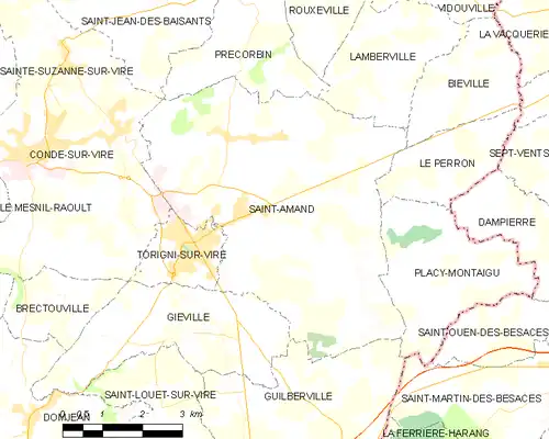 Detailkaart van de gemeente