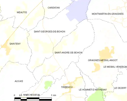 Detailkaart van de gemeente