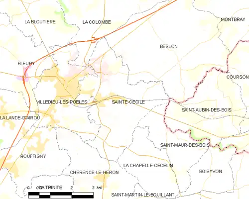 Detailkaart van de gemeente