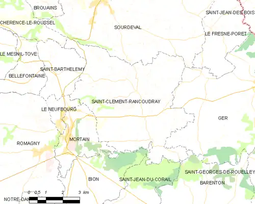 Detailkaart van de gemeente