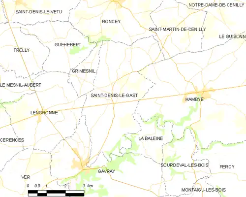 Detailkaart van de gemeente