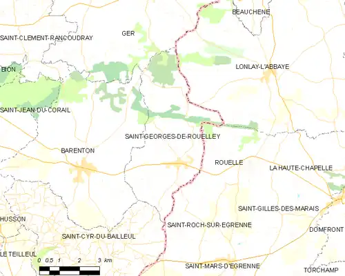 Detailkaart van de gemeente