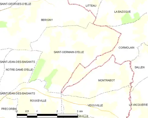 Detailkaart van de gemeente