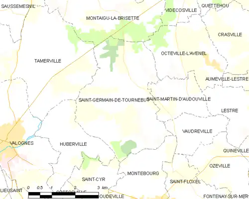 Detailkaart van de gemeente