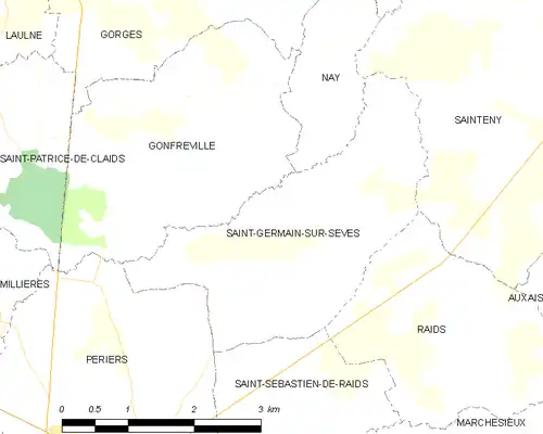 Detailkaart van de gemeente